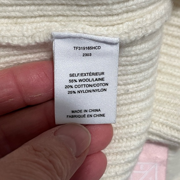 Derek Lam 10 Crosby Noelia Collared Ruffle Cropped Sweater in Ivory - Picture 5 of 6